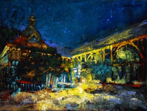 "Świeradowski nokturn" 
18 cm x 24 cm olej 2026