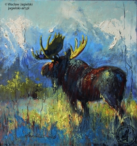 "W porannej mgle" 30 cm x 30 cm olej 2025
